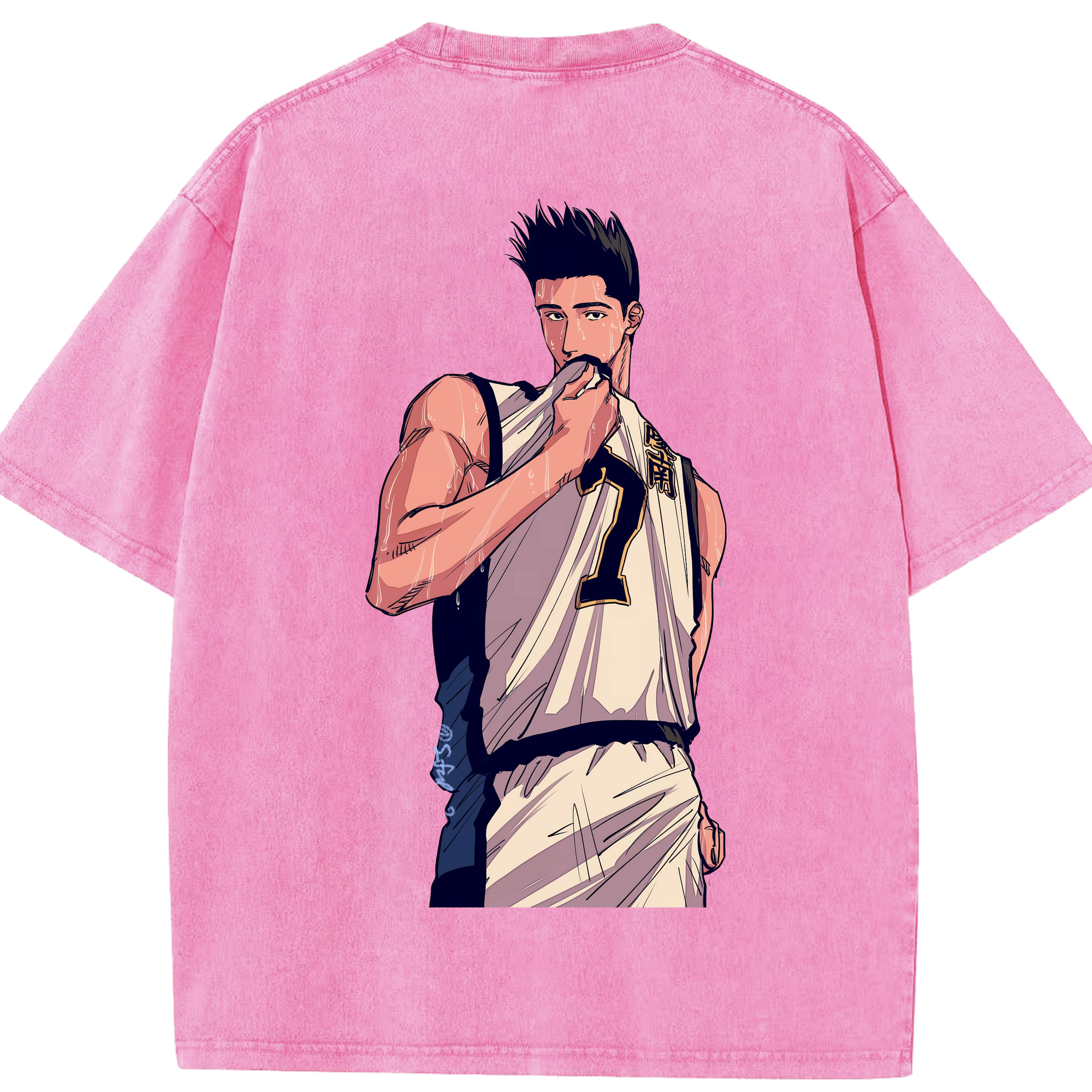 （画像用） SLAM DUNK／スラムダンク 綿100% ヴィンテージ風 半袖Tシャツ（背面プリント）